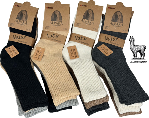 Obrázek z Dámské vlněné ponožky Lama Alpaka 9 + 3 páry 