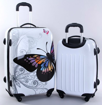 Obrázek z Cestovní kufry sada 2ks ABS vel.SM - PC tisk motýl 