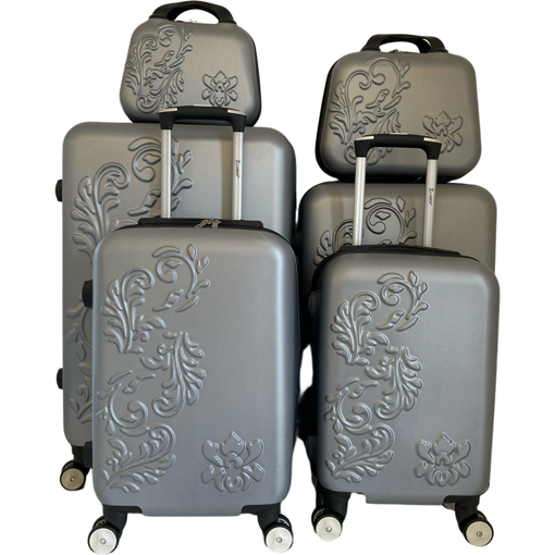 Obrázek z Cestovní sada 6 ks skořepinových kufrů na 4 kolečkách - 8028 