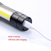 Obrázek z COB LED svítilna s teleskopickým zoomem a USB dobíjením - 12cm 