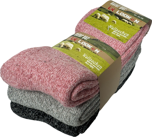 Obrázek z Teplé dámské ponožky z ovčí vlny – balení 3 páry 