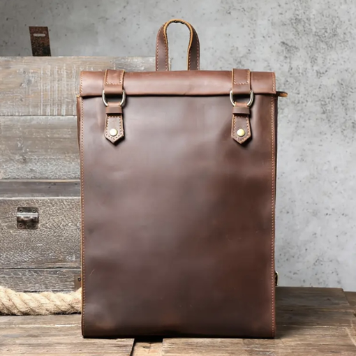 Obrázek z Kožený batoh na notebook z pravé kůže | Stylový batoh do práce i na cesty 